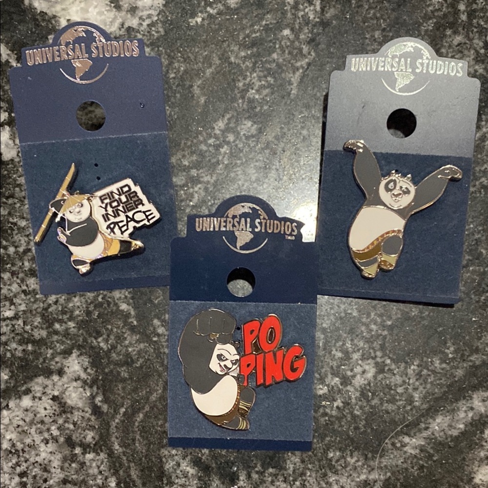 Universal Studios Kung Fu Panda Collector's Pins x 4